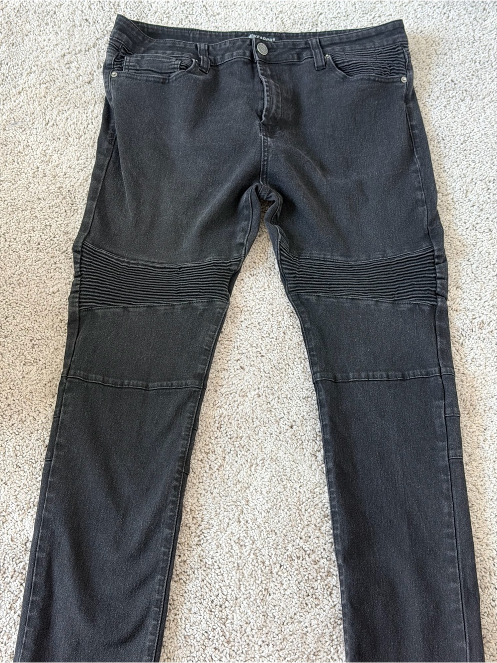 Smoke & Ash Men's Premium Black Denim Jeans 38x32